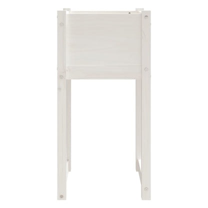 Berkfield Planter White 40x40x81 cm Solid Wood Pine