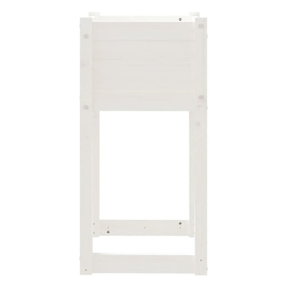 Berkfield Planter White 40x40x81 cm Solid Wood Pine