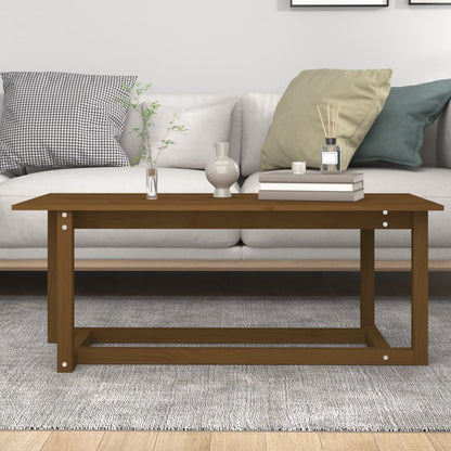 Berkfield Coffee Table Honey Brown 110x55x45 cm Solid Wood Pine