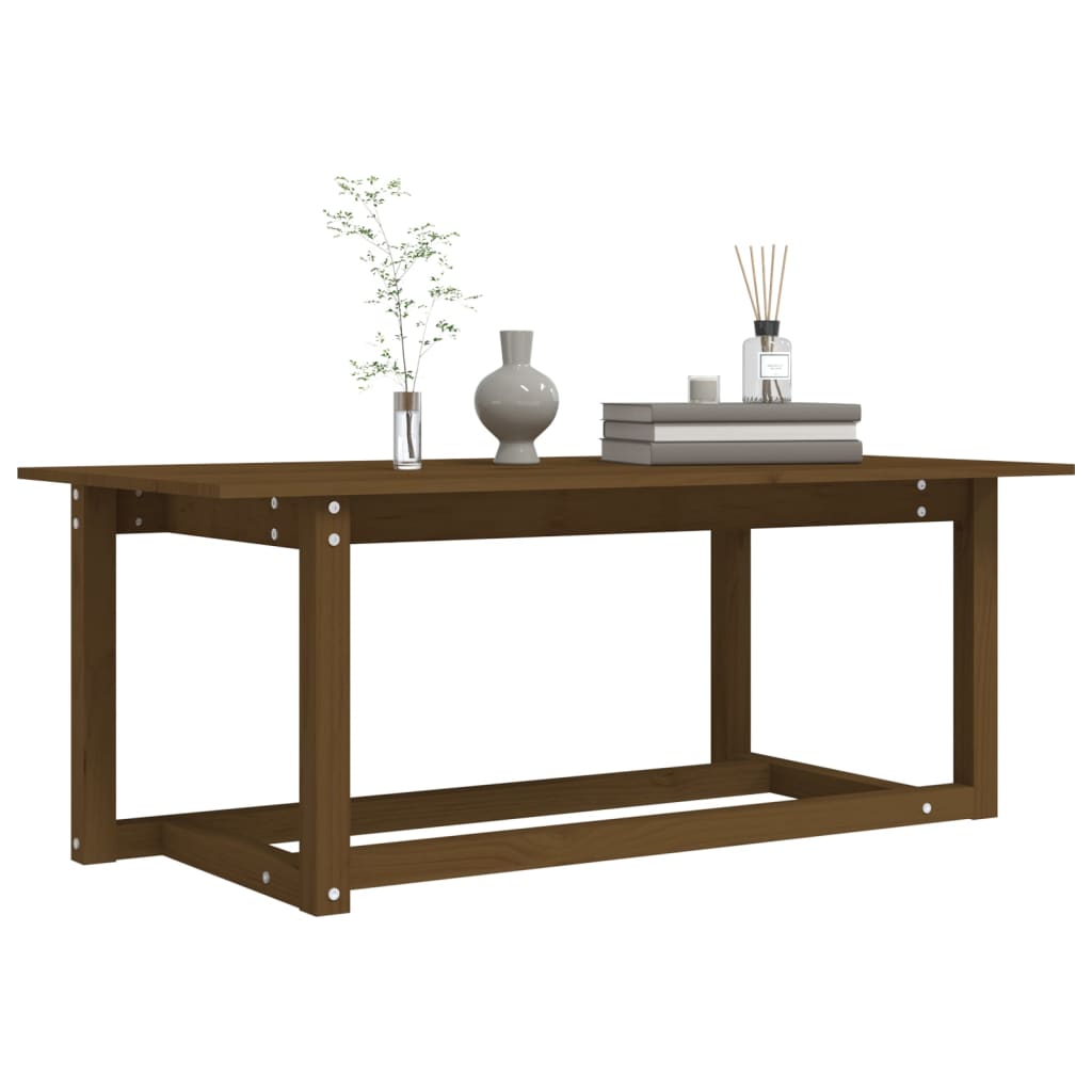 Berkfield Coffee Table Honey Brown 110x55x45 cm Solid Wood Pine