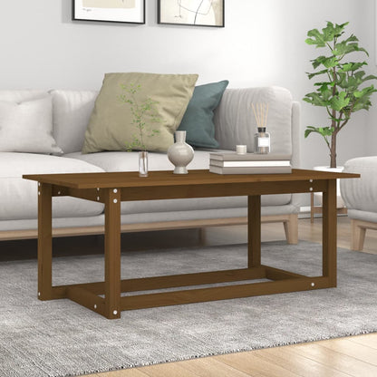 Berkfield Coffee Table Honey Brown 110x55x45 cm Solid Wood Pine