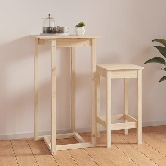Berkfield Bar Table 60x60x110 cm Solid Wood Pine
