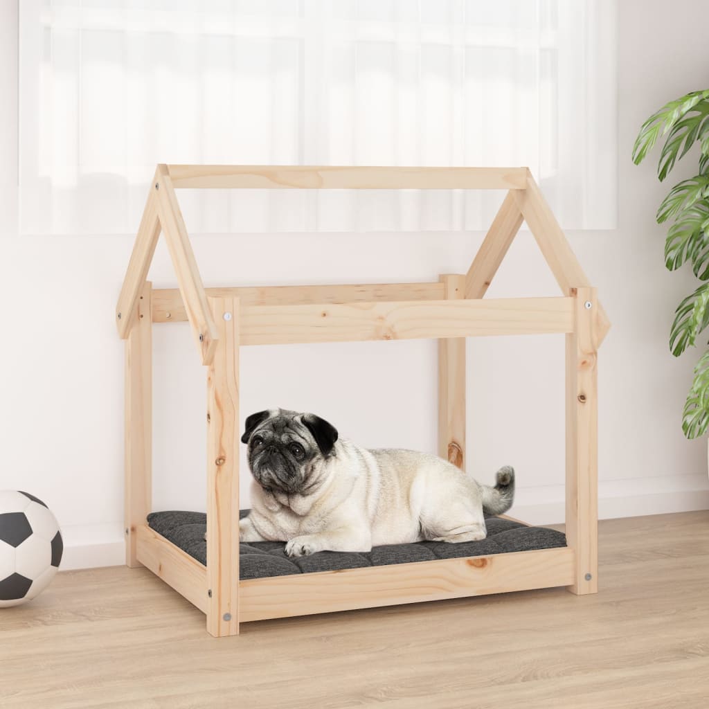 Berkfield Dog Bed 71x55x70 cm Solid Wood Pine