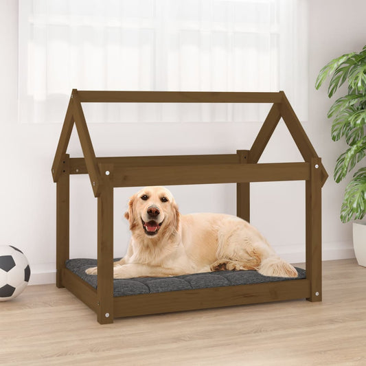 Berkfield Dog Bed Honey Brown 81x60x70 cm Solid Wood Pine