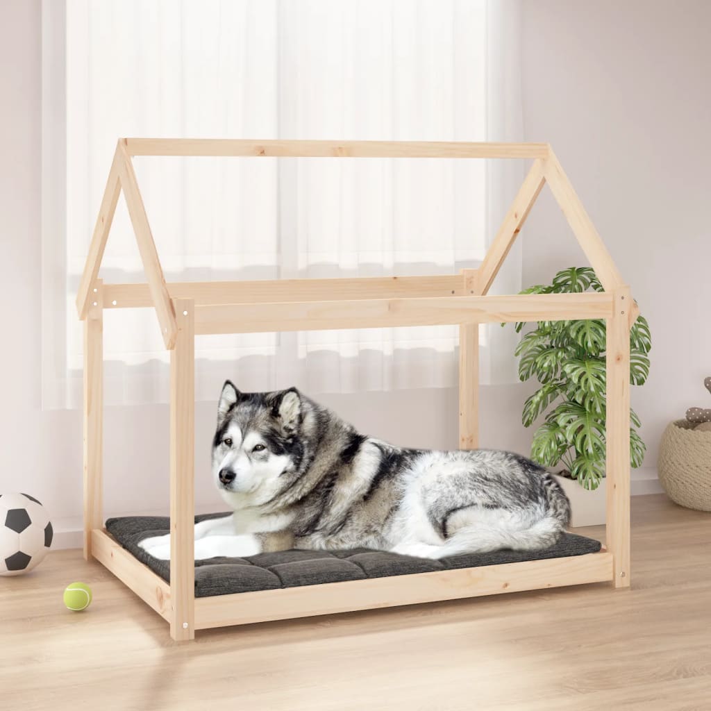 Berkfield Dog Bed 111x80x100 cm Solid Wood Pine
