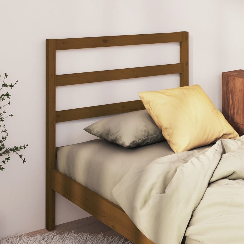 Berkfield Bed Headboard Honey Brown 95x4x100 cm Solid Wood Pine