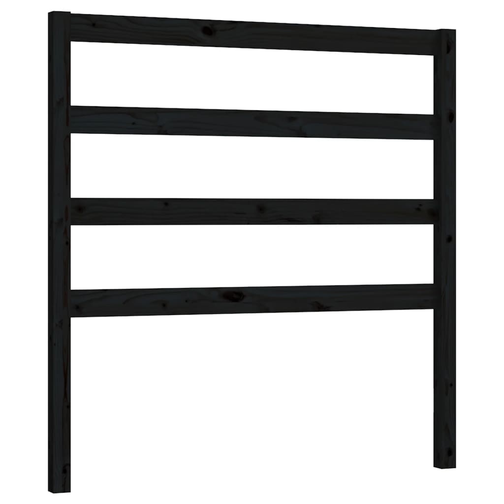 Berkfield Bed Headboard Black 95x4x100 cm Solid Wood Pine
