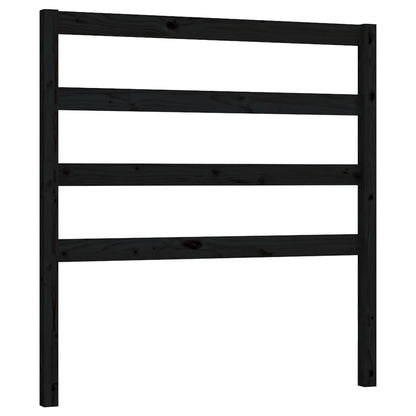 Berkfield Bed Headboard Black 95x4x100 cm Solid Wood Pine