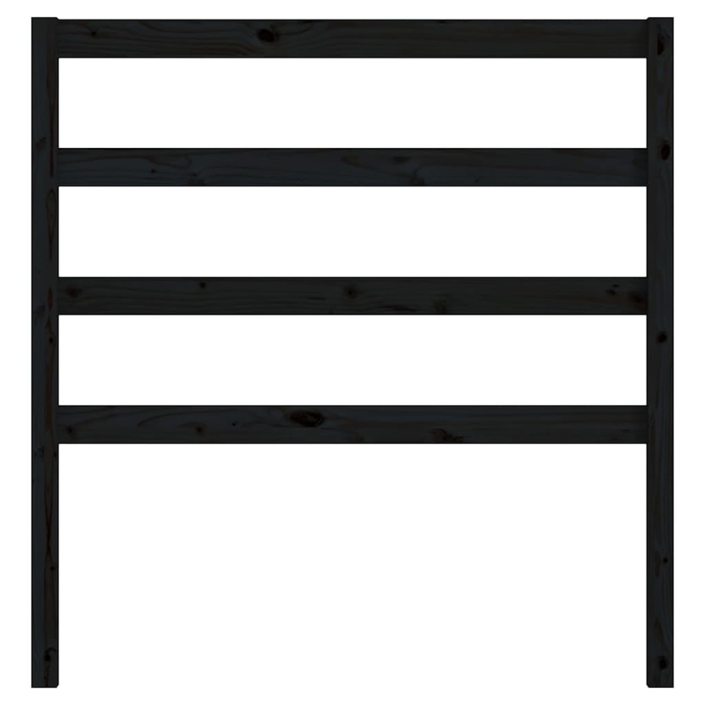 Berkfield Bed Headboard Black 95x4x100 cm Solid Wood Pine