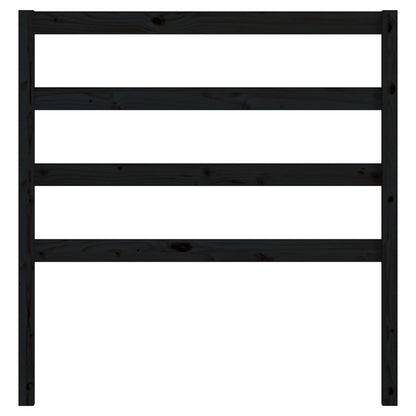 Berkfield Bed Headboard Black 95x4x100 cm Solid Wood Pine