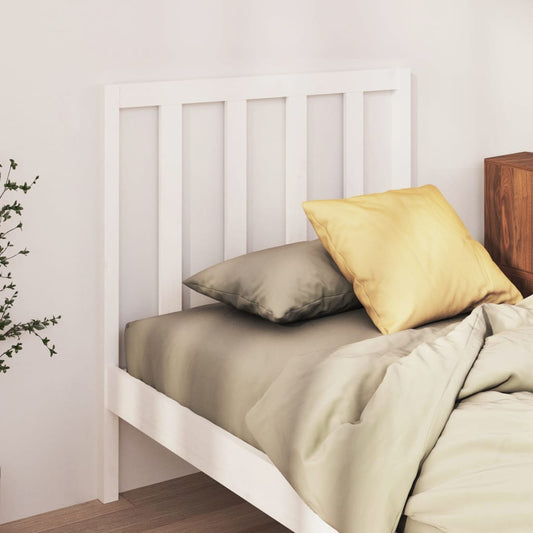 Berkfield Bed Headboard White 95x4x100 cm Solid Wood Pine