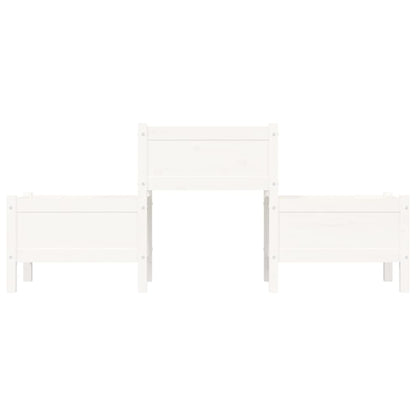 Berkfield Planter White 178.5x44x75 cm Solid Wood Pine