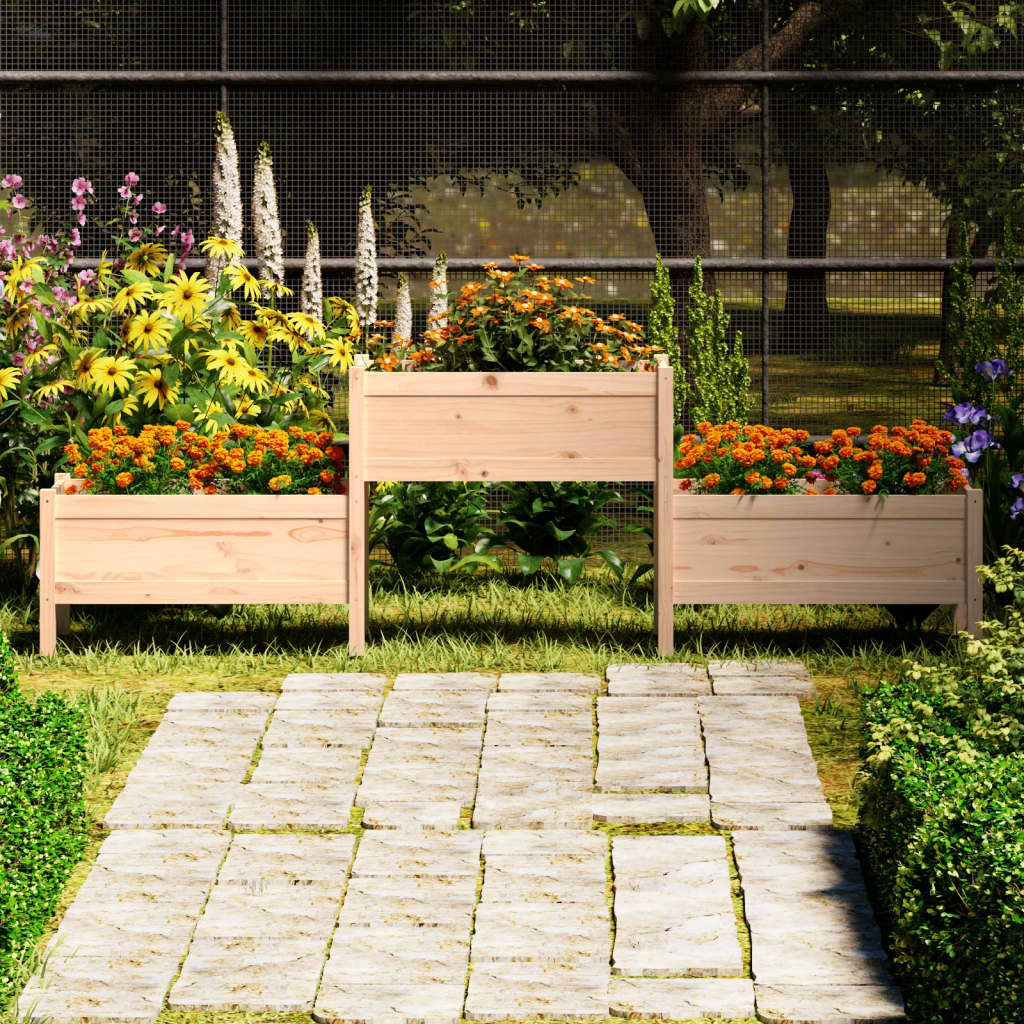 Berkfield Planter 245.5x44x75 cm Solid Wood Pine