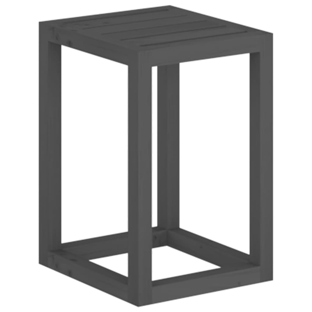 Berkfield 3 Piece Plant Stand Set Grey Solid Wood Pine