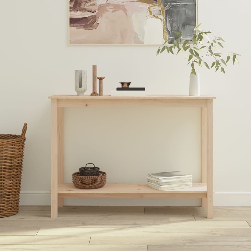 Berkfield Console Table 110x40x80 cm Solid Wood Pine