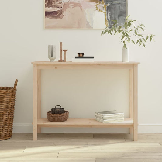 Berkfield Console Table 110x40x80 cm Solid Wood Pine