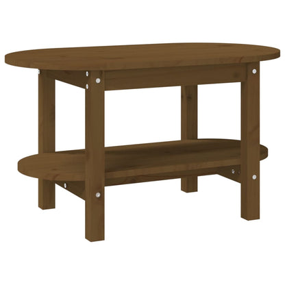 Berkfield Coffee Table Honey Brown 80x45x45 cm Solid Wood Pine