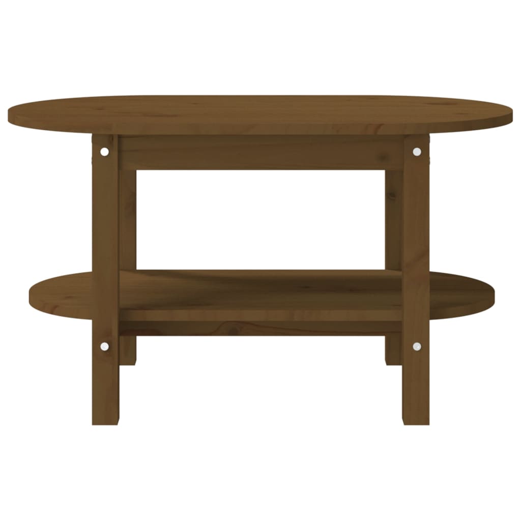 Berkfield Coffee Table Honey Brown 80x45x45 cm Solid Wood Pine