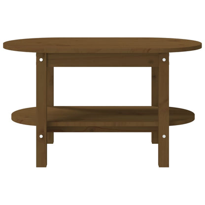 Berkfield Coffee Table Honey Brown 80x45x45 cm Solid Wood Pine