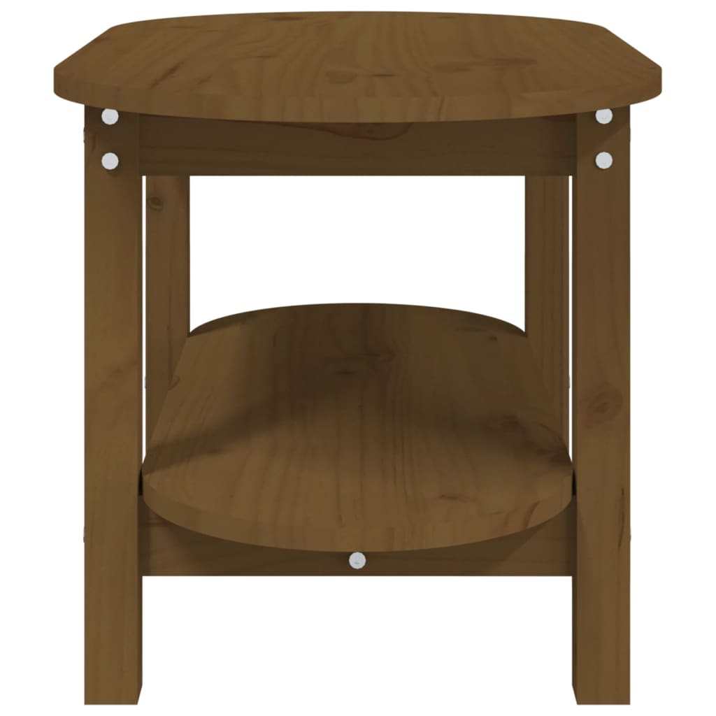 Berkfield Coffee Table Honey Brown 80x45x45 cm Solid Wood Pine