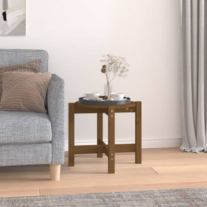Berkfield Coffee Table Honey Brown �_�”�_ 52.5x45 cm Solid Wood Pine