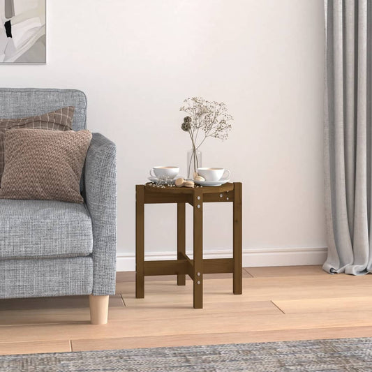 Berkfield Coffee Table Honey Brown �_�”�_ 42.5x45 cm Solid Wood Pine