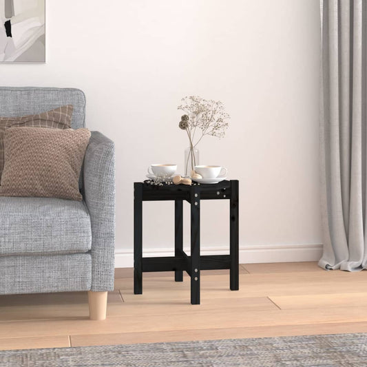 Berkfield Coffee Table Black �â�_ 42.5x45 cm Solid Wood Pine