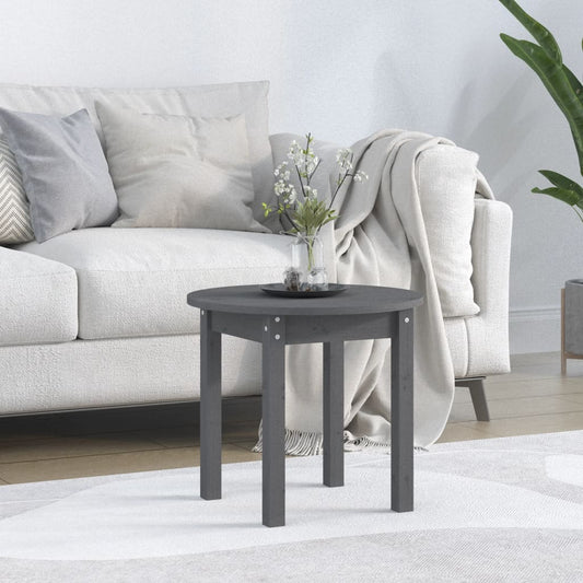 Berkfield Coffee Table Grey �_�”�_ 45x40 cm Solid Wood Pine