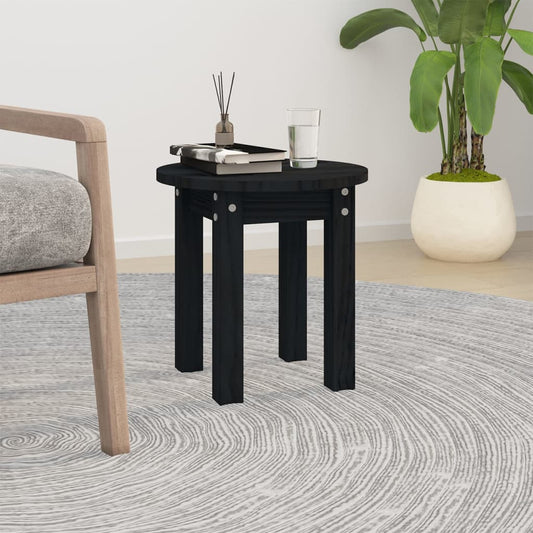 Berkfield Coffee Table Black �_�”�_ 35x35 cm Solid Wood Pine