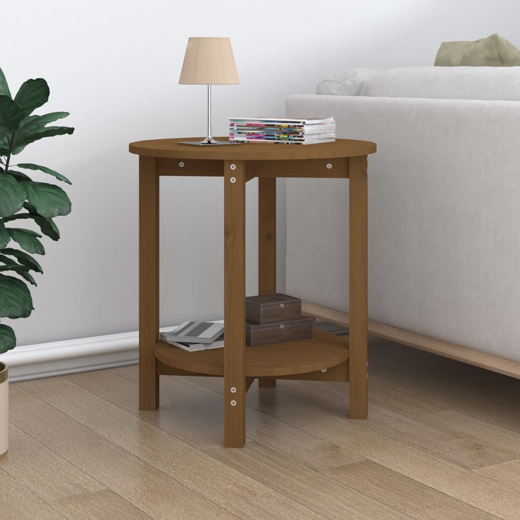 Berkfield Coffee Table Honey Brown �_�”�_ 55x60 cm Solid Wood Pine