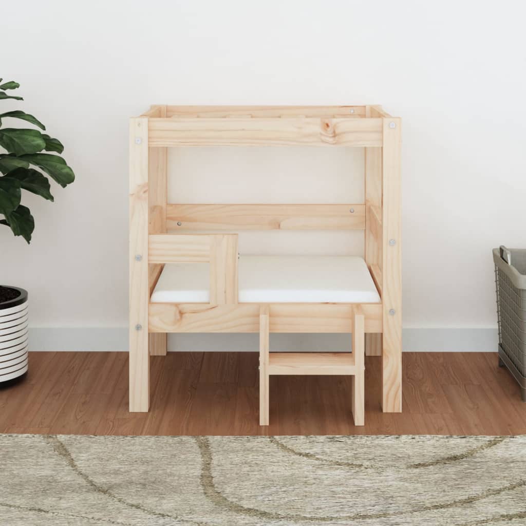 Berkfield Dog Bed 55.5x53.5x60 cm Solid Wood Pine