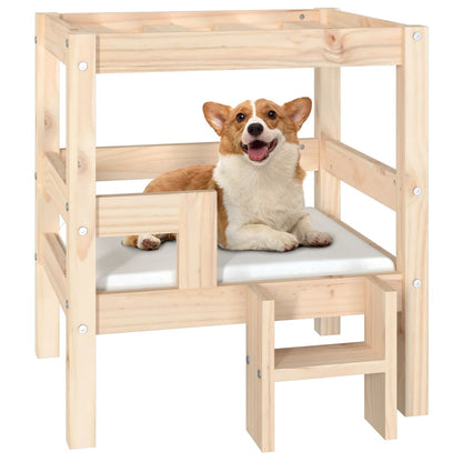 Berkfield Dog Bed 55.5x53.5x60 cm Solid Wood Pine