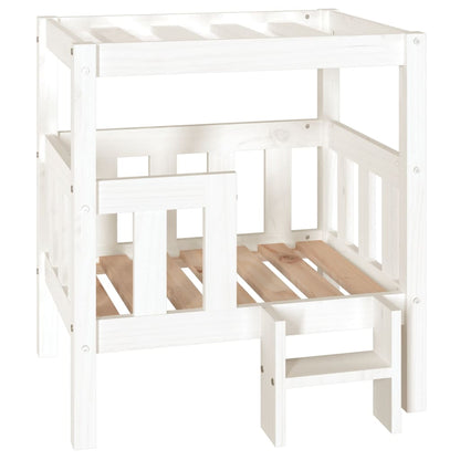 Berkfield Dog Bed White 65.5x43x70 cm Solid Wood Pine