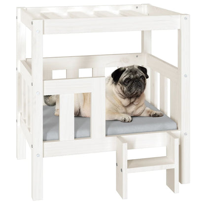 Berkfield Dog Bed White 65.5x43x70 cm Solid Wood Pine