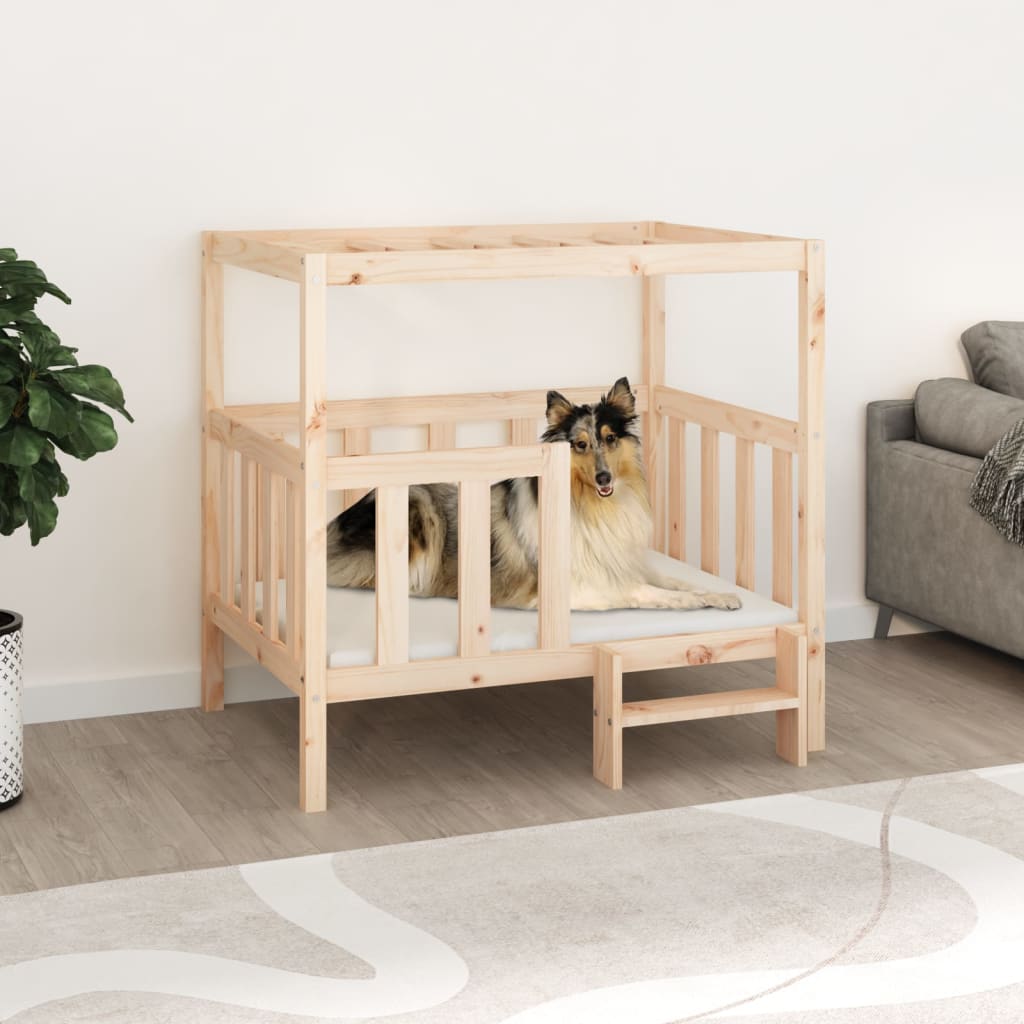 Berkfield Dog Bed 105.5x83.5x100 cm Solid Wood Pine