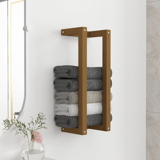 Berkfield Towel Rack Honey Brown 23x18x60 cm Solid Wood Pine