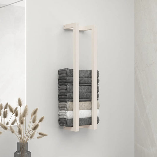 Berkfield Towel Rack White 23x18x90 cm Solid Wood Pine