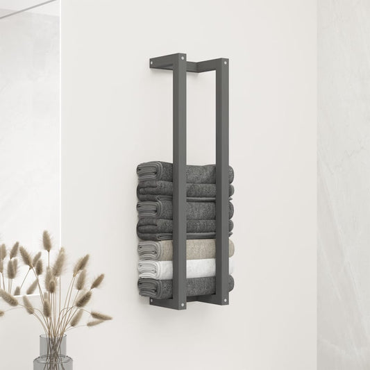 Berkfield Towel Rack Grey 23x18x90 cm Solid Wood Pine