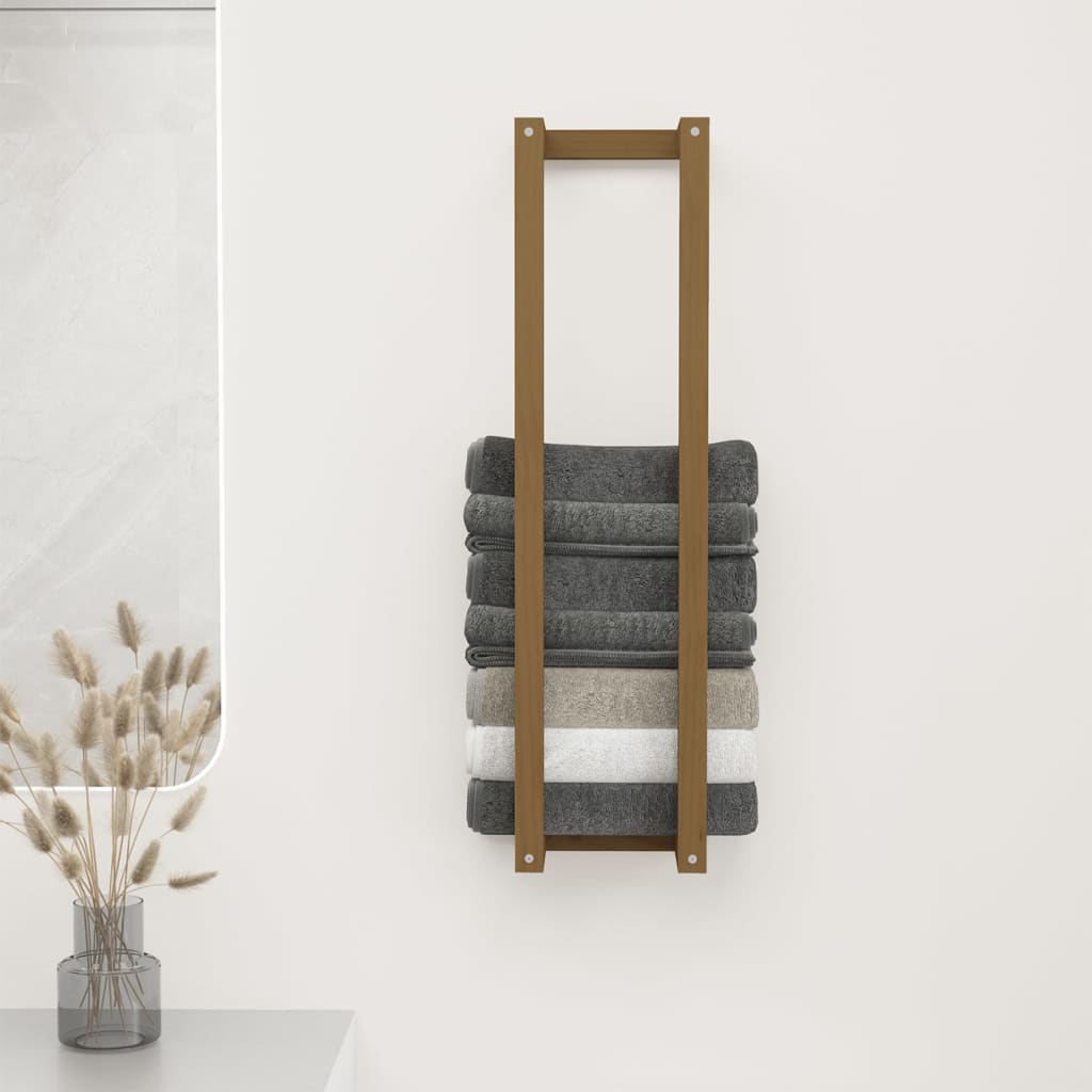 Berkfield Towel Rack Honey Brown 23x18x90 cm Solid Wood Pine