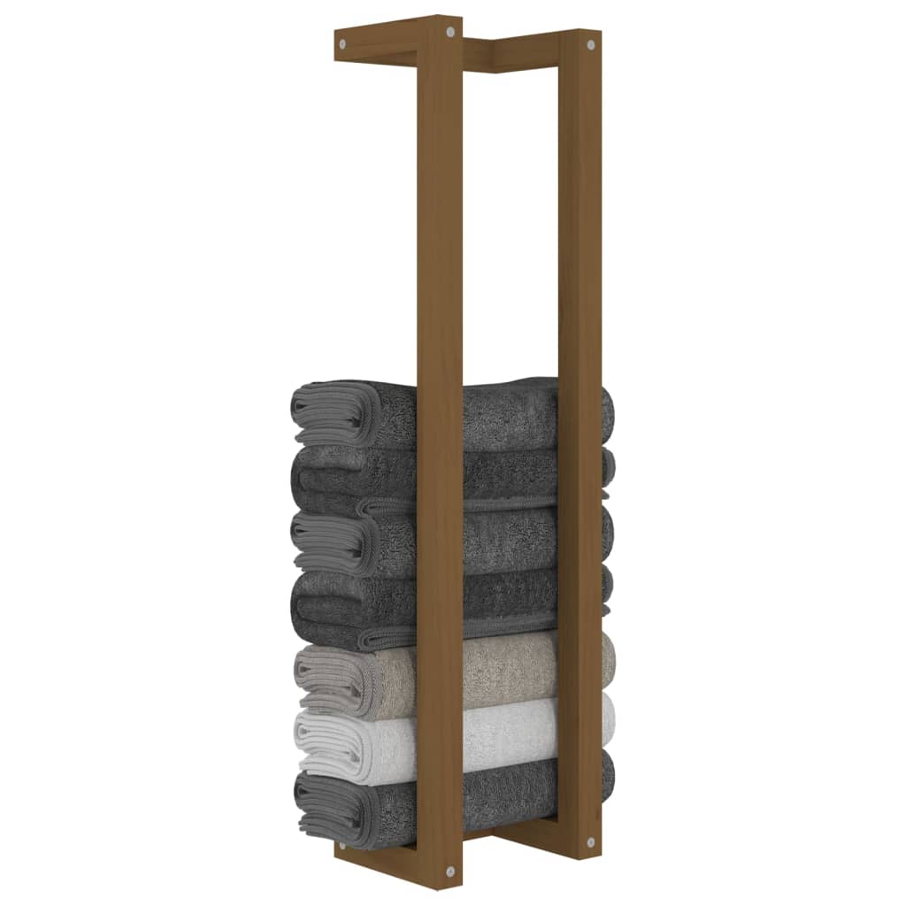 Berkfield Towel Rack Honey Brown 23x18x90 cm Solid Wood Pine
