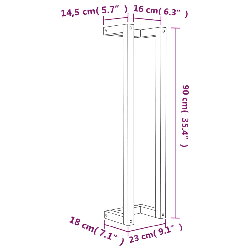 Berkfield Towel Rack Honey Brown 23x18x90 cm Solid Wood Pine