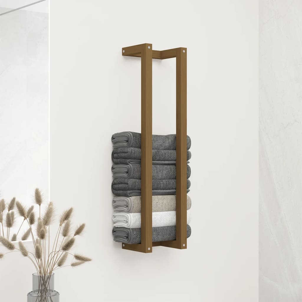 Berkfield Towel Rack Honey Brown 23x18x90 cm Solid Wood Pine