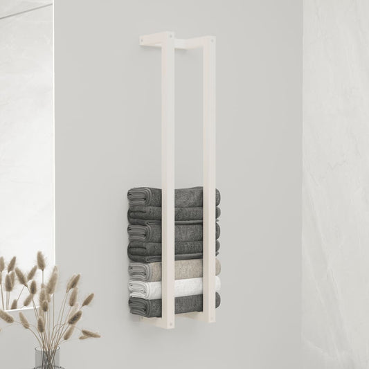 Berkfield Towel Rack White 23x18x110 cm Solid Wood Pine