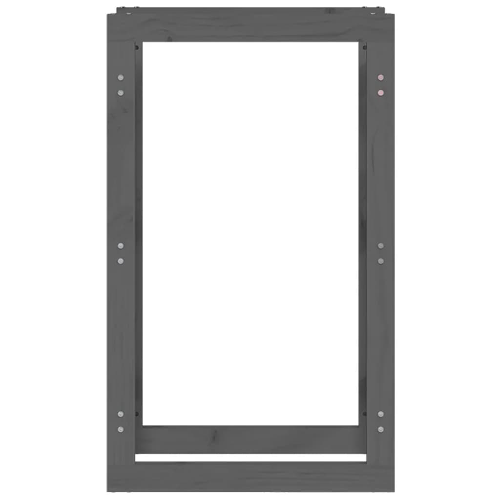 Berkfield Firewood Rack Grey 60x25x100 cm Solid Wood Pine