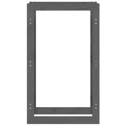 Berkfield Firewood Rack Grey 60x25x100 cm Solid Wood Pine