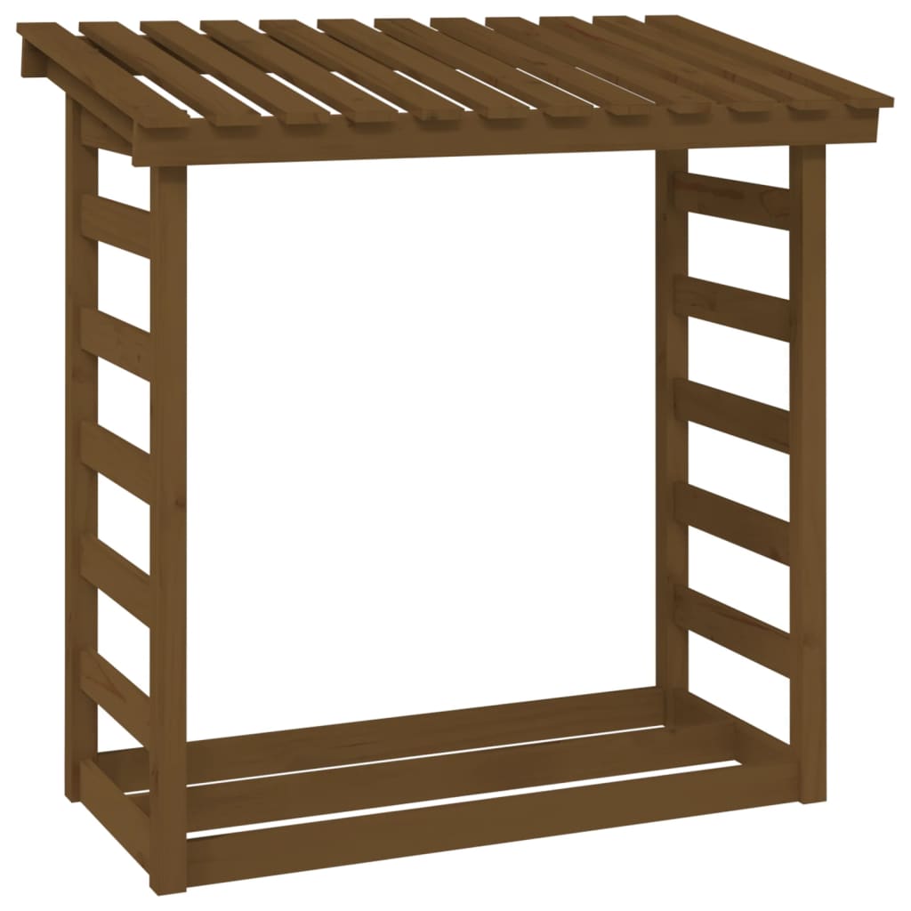 Berkfield Firewood Rack Honey Brown 108x64.5x110 cm Solid Wood Pine