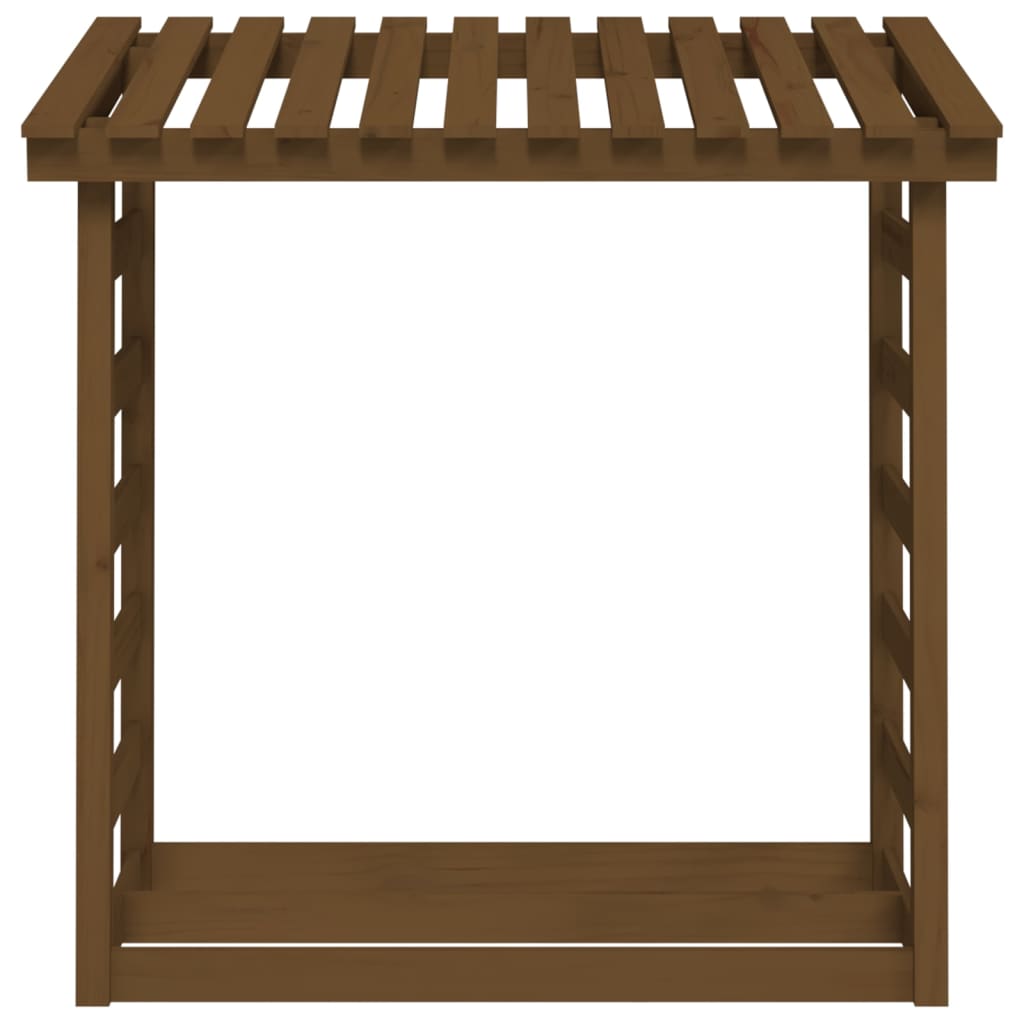Berkfield Firewood Rack Honey Brown 108x64.5x110 cm Solid Wood Pine