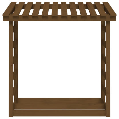 Berkfield Firewood Rack Honey Brown 108x64.5x110 cm Solid Wood Pine