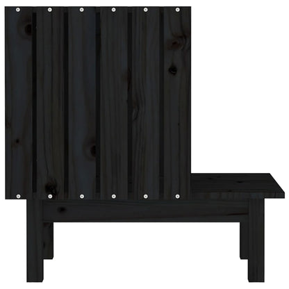 Berkfield Cat House Black 60x36x60 cm Solid Wood Pine