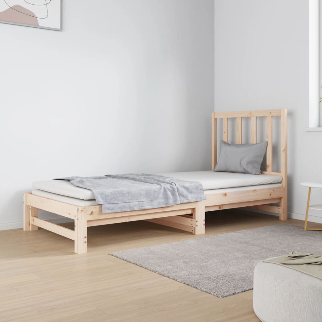 Berkfield Pull-out Day Bed 2x(90x190) cm Solid Wood Pine